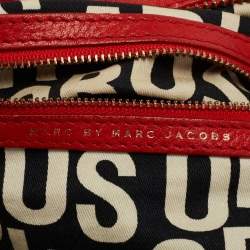 Pre Owned Marc by Marc Jacobs Red Leather Classic Q Baby Groovee Satchel
