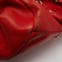 Pre Owned Marc by Marc Jacobs Red Leather Classic Q Baby Groovee Satchel