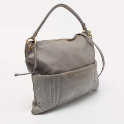 Marc by Marc Jacobs Grey Suede and Leather Shoulder Bag