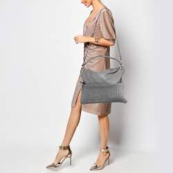 Marc by Marc Jacobs Grey Suede and Leather Shoulder Bag