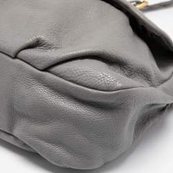 Marc by Marc Jacobs Grey Leather Classic Q Lil Ukita Top Handle Bag