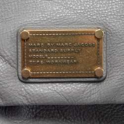 Marc by Marc Jacobs Grey Leather Classic Q Lil Ukita Top Handle Bag