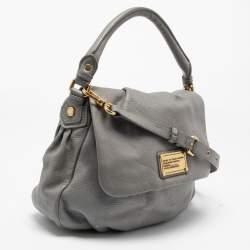 Marc by Marc Jacobs Grey Leather Classic Q Lil Ukita Top Handle Bag