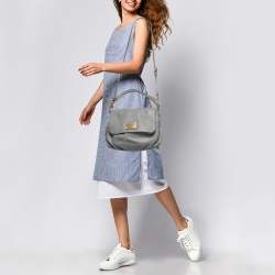 Marc by Marc Jacobs Grey Leather Classic Q Lil Ukita Top Handle Bag