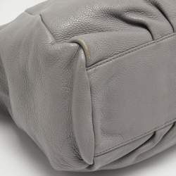 Pre Owned Marc by Marc Jacobs Grey Leather Classic Q Francesca Shoulder Bag