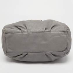 Pre Owned Marc by Marc Jacobs Grey Leather Classic Q Francesca Shoulder Bag