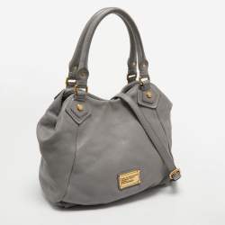 Pre Owned Marc by Marc Jacobs Grey Leather Classic Q Francesca Shoulder Bag