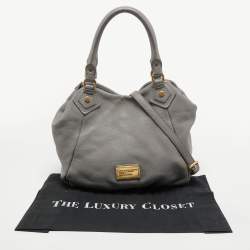 Pre Owned Marc by Marc Jacobs Grey Leather Classic Q Francesca Shoulder Bag