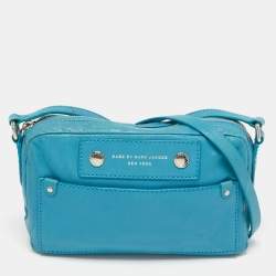 Marc by Marc Jacobs Turquoise Blue Leather Crossbody Bag