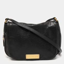 Marc by Marc Jacobs Black Leather Flap Shoulder Bag
