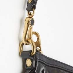مملوكة مسبقًا Marc by Marc Jacobs Black Coated Fabric Totally Turnlock Percy Crossbody Bag