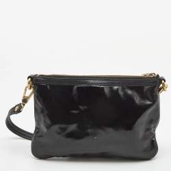 مملوكة مسبقًا Marc by Marc Jacobs Black Coated Fabric Totally Turnlock Percy Crossbody Bag