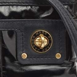 مملوكة مسبقًا Marc by Marc Jacobs Black Coated Fabric Totally Turnlock Percy Crossbody Bag