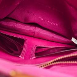 Pre Owned Marc by Marc Jacobs Fuchsia Leather Top Chicret Flap Bag