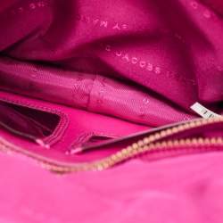 Pre Owned Marc by Marc Jacobs Fuchsia Leather Top Chicret Flap Bag