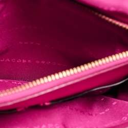 Pre Owned Marc by Marc Jacobs Fuchsia Leather Top Chicret Flap Bag
