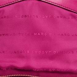 Pre Owned Marc by Marc Jacobs Fuchsia Leather Top Chicret Flap Bag