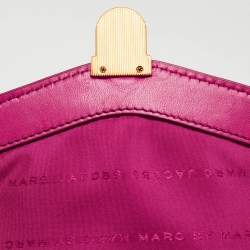 Pre Owned Marc by Marc Jacobs Fuchsia Leather Top Chicret Flap Bag