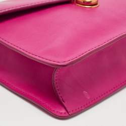 Pre Owned Marc by Marc Jacobs Fuchsia Leather Top Chicret Flap Bag