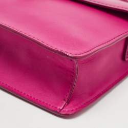 Pre Owned Marc by Marc Jacobs Fuchsia Leather Top Chicret Flap Bag