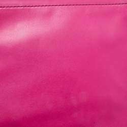 Pre Owned Marc by Marc Jacobs Fuchsia Leather Top Chicret Flap Bag