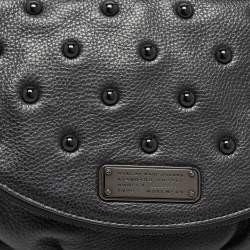 Marc by Marc Jacobs Black Leather Studded Fold Over Clutch