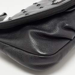 Marc by Marc Jacobs Black Leather Studded Fold Over Clutch