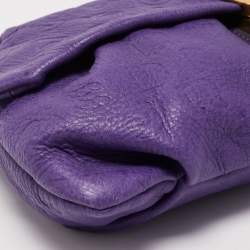 مملوكة مسبقًا Marc by Marc Jacobs Purple Embossed Leather Clutch
