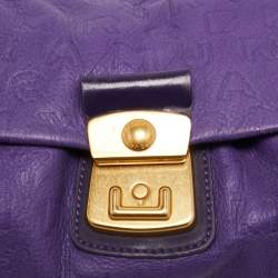 مملوكة مسبقًا Marc by Marc Jacobs Purple Embossed Leather Clutch