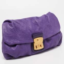 مملوكة مسبقًا Marc by Marc Jacobs Purple Embossed Leather Clutch