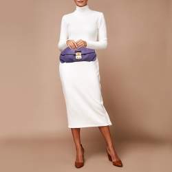 مملوكة مسبقًا Marc by Marc Jacobs Purple Embossed Leather Clutch