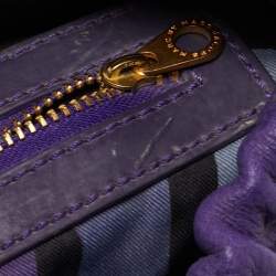 مملوكة مسبقًا Marc by Marc Jacobs Purple Embossed Leather Clutch