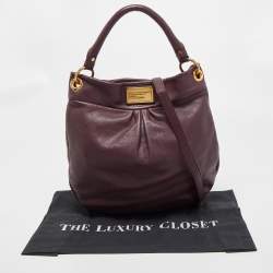 Pre Owned Marc by Marc Jacobs Purple Leather Classic Q Hillier Hobo