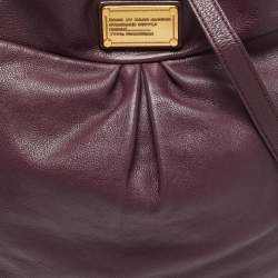 Pre Owned Marc by Marc Jacobs Purple Leather Classic Q Hillier Hobo