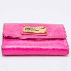 Marc by Marc Jacobs Fuchsia Leather Trifold Wallet