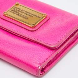 Marc by Marc Jacobs Fuchsia Leather Trifold Wallet