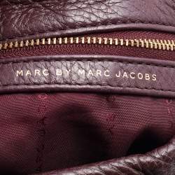 Pre Owned Marc by Marc Jacobs Burgundy Leather Classic Q Hillier Hobo