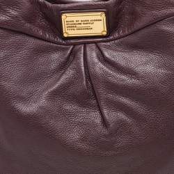 Pre Owned Marc by Marc Jacobs Burgundy Leather Classic Q Hillier Hobo