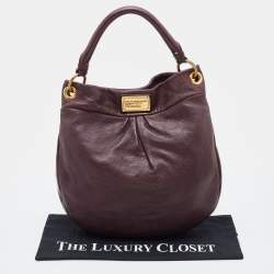 Pre Owned Marc by Marc Jacobs Burgundy Leather Classic Q Hillier Hobo
