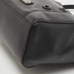 Pre Owned Marc by Marc Jacobs Black Leather Grommete Tote