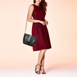 Pre Owned Marc by Marc Jacobs Black Leather Grommete Tote