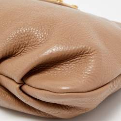 Pre Owned Marc by Marc Jacobs Light Brown Leather Classic Q Percy Crossbody Bag