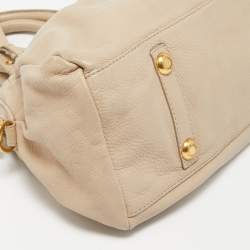 مملوكة مسبقًا Marc by Marc Jacobs Beige Leather Classic Q Baby Groovee Satchel