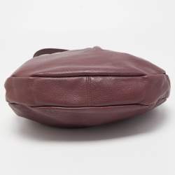 Pre Owned Marc by Marc Jacobs Prune Leather Classic Q Hillier Hobo
