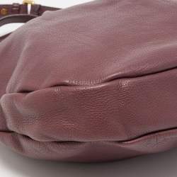 Pre Owned Marc by Marc Jacobs Prune Leather Classic Q Hillier Hobo