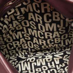 Pre Owned Marc by Marc Jacobs Prune Leather Classic Q Hillier Hobo