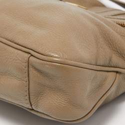Marc by Marc Jacobs Beige Leather Foldable Top Handle Bag