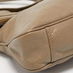 Marc by Marc Jacobs Beige Leather Foldable Top Handle Bag