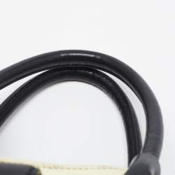 Pre Owned Marc by Marc Jacobs Black/Light Yellow Leather Zip Tote