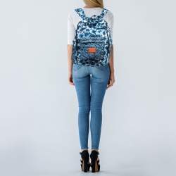 مملوكة مسبقًا Marc by Marc Jacobs Blue Floral Nylon Backpack